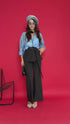 Classic pants + accessory "AVANT-GARDE P7570" - BLACK